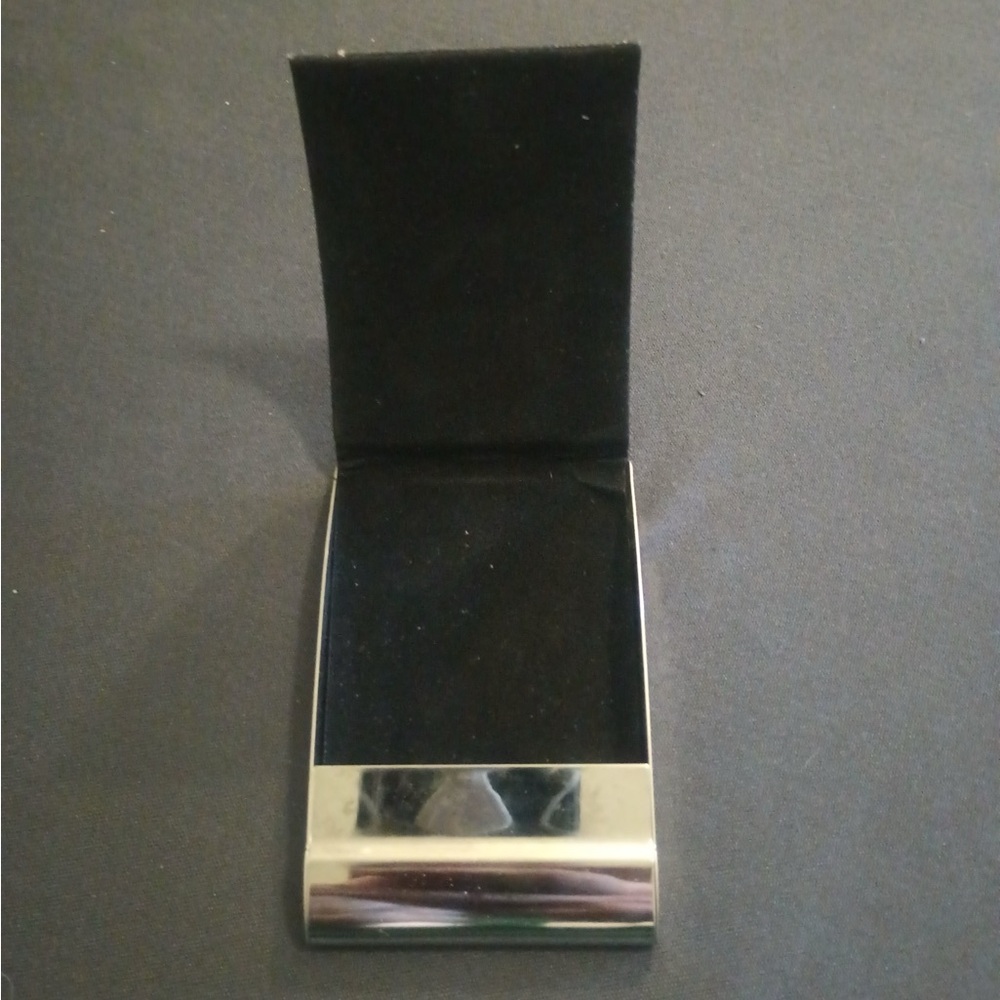 Stainless Steel and Black Leather Professional Business Name Card Holder Wallet